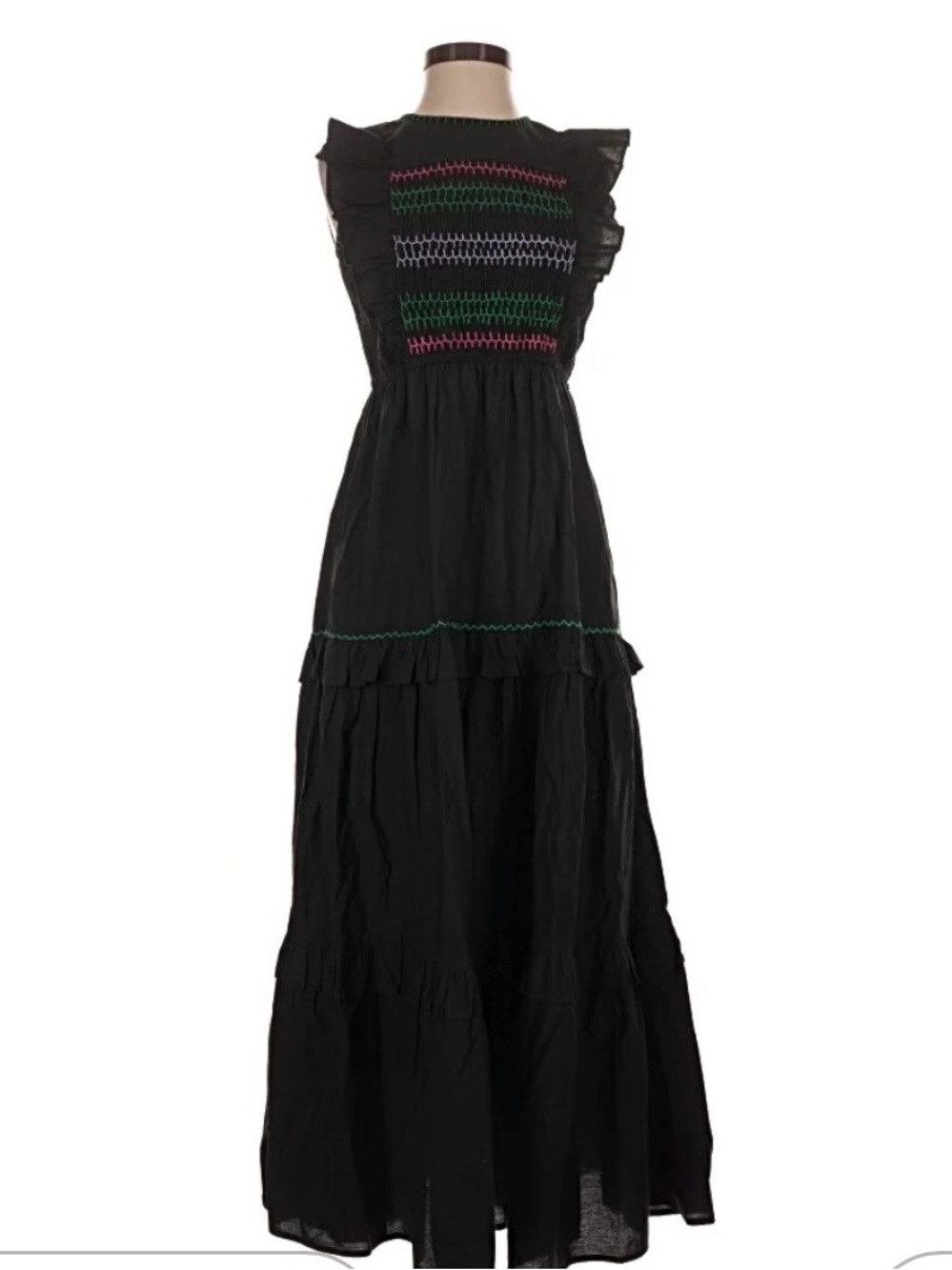 Banjanan Maxi Dress with Multicolor Smocking